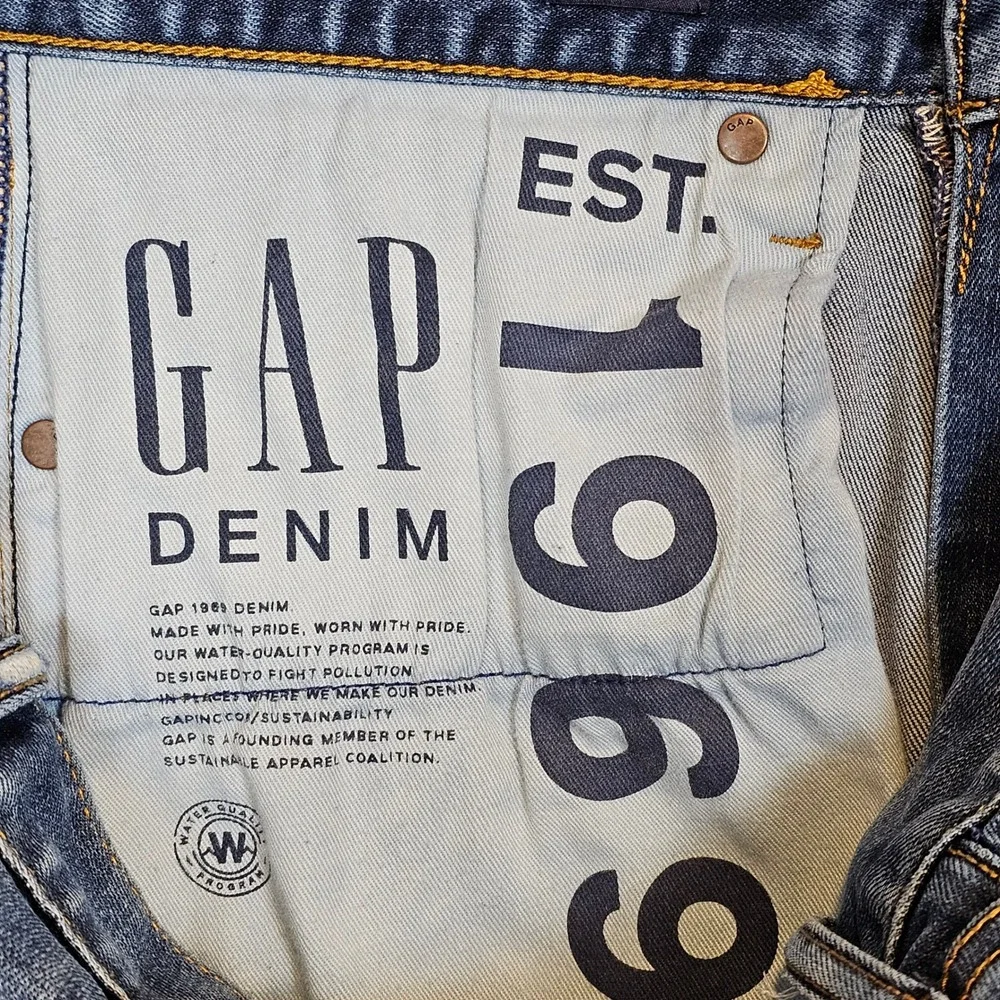 Gap Denim Mens 32x32 Slim Fit Blue Jeans Medium Wash‎ Stretch Lyocell Blend